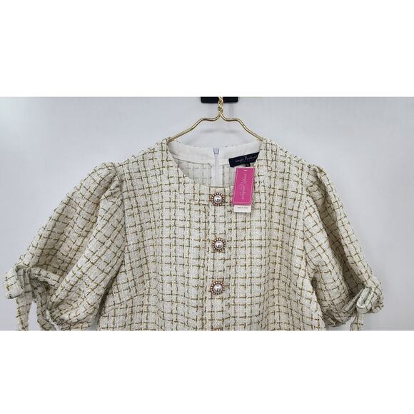 New NWT Simply Southern Tweed Scalloped Hem‎ Dress XL 14 - Picture 4 of 7